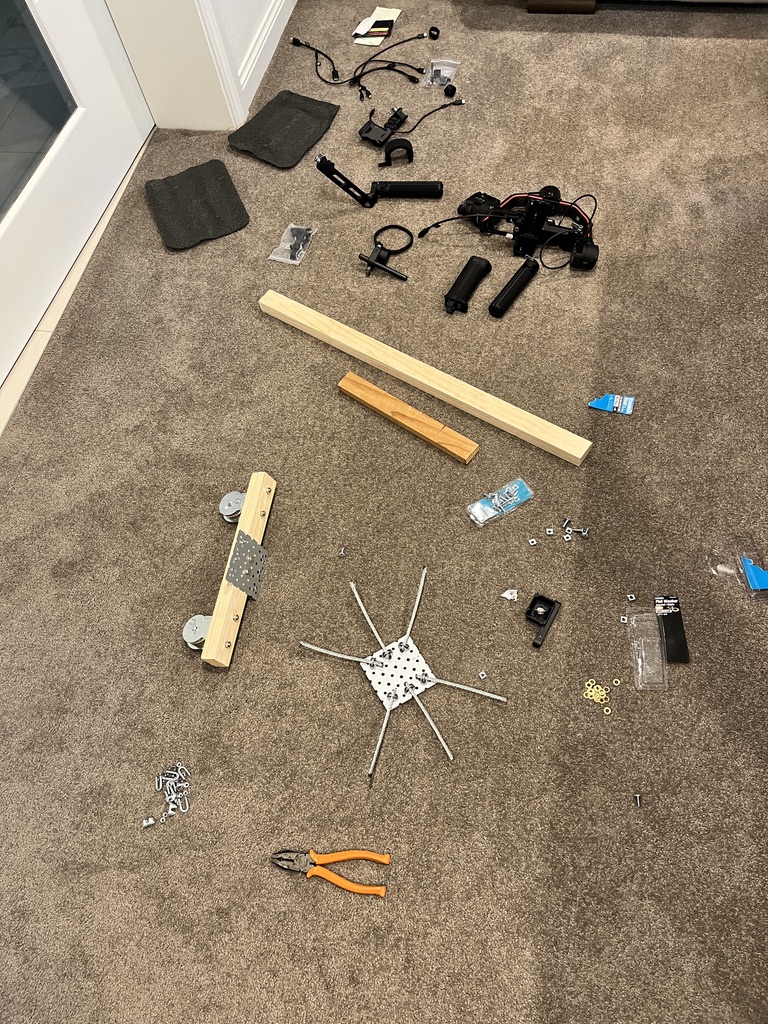 Cable camera parts layout
